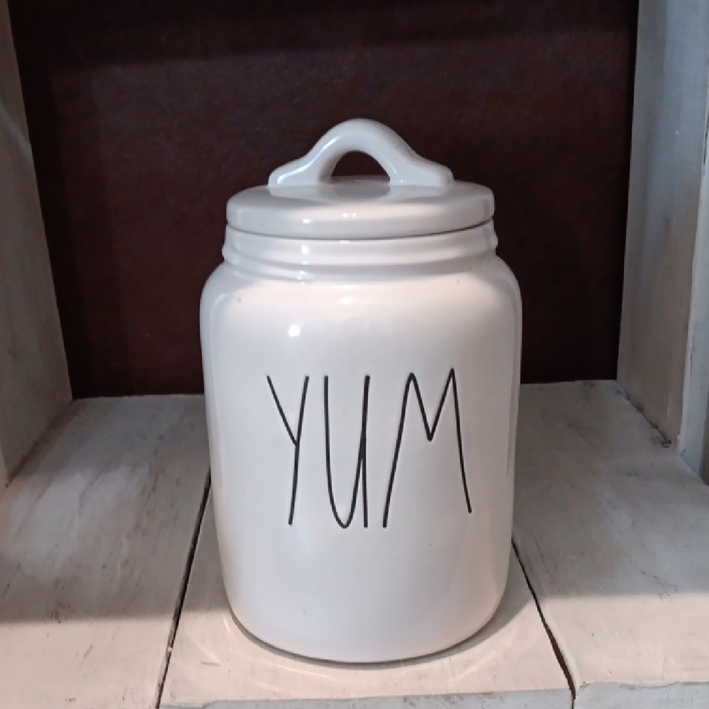 White Ceramic Kitchen Canister
